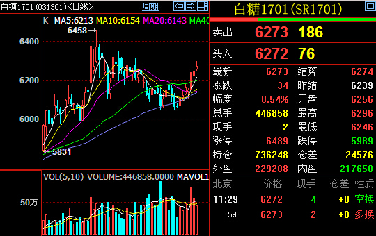 （2024年9月19日）白糖期货价格行情今日报价